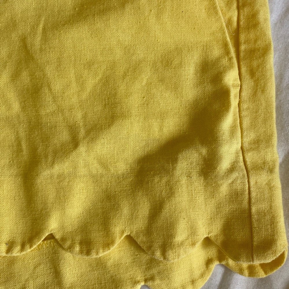 J.Crew Womens Yellow Scallop Linen Shorts Size 2 (8-10 ) NWOT Free Postage 🌻🌻 - Picture 5 of 6